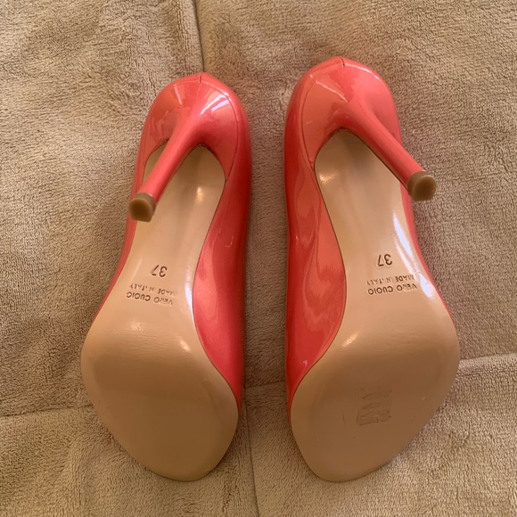 Pink Patent Leather Open Toe Pumps - Vero Cuoio - Picture 3 of 7